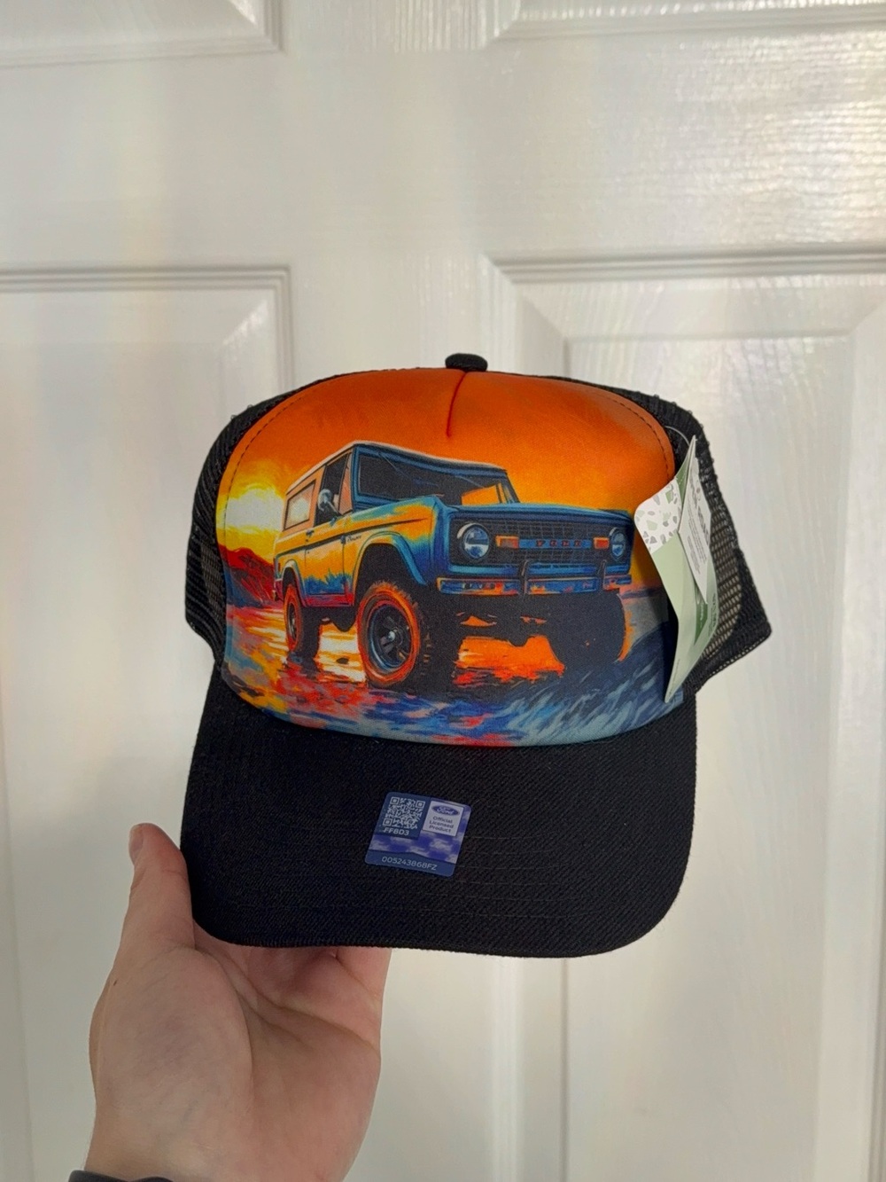 Open Road Brands Black Mesh Trucker Cap with Logo Patch